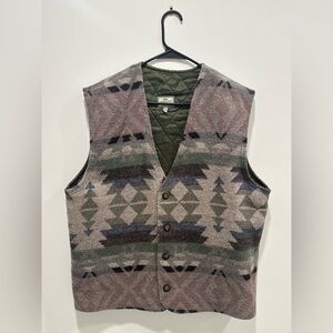 Jack and Jones Aztec Print Fleece Vest